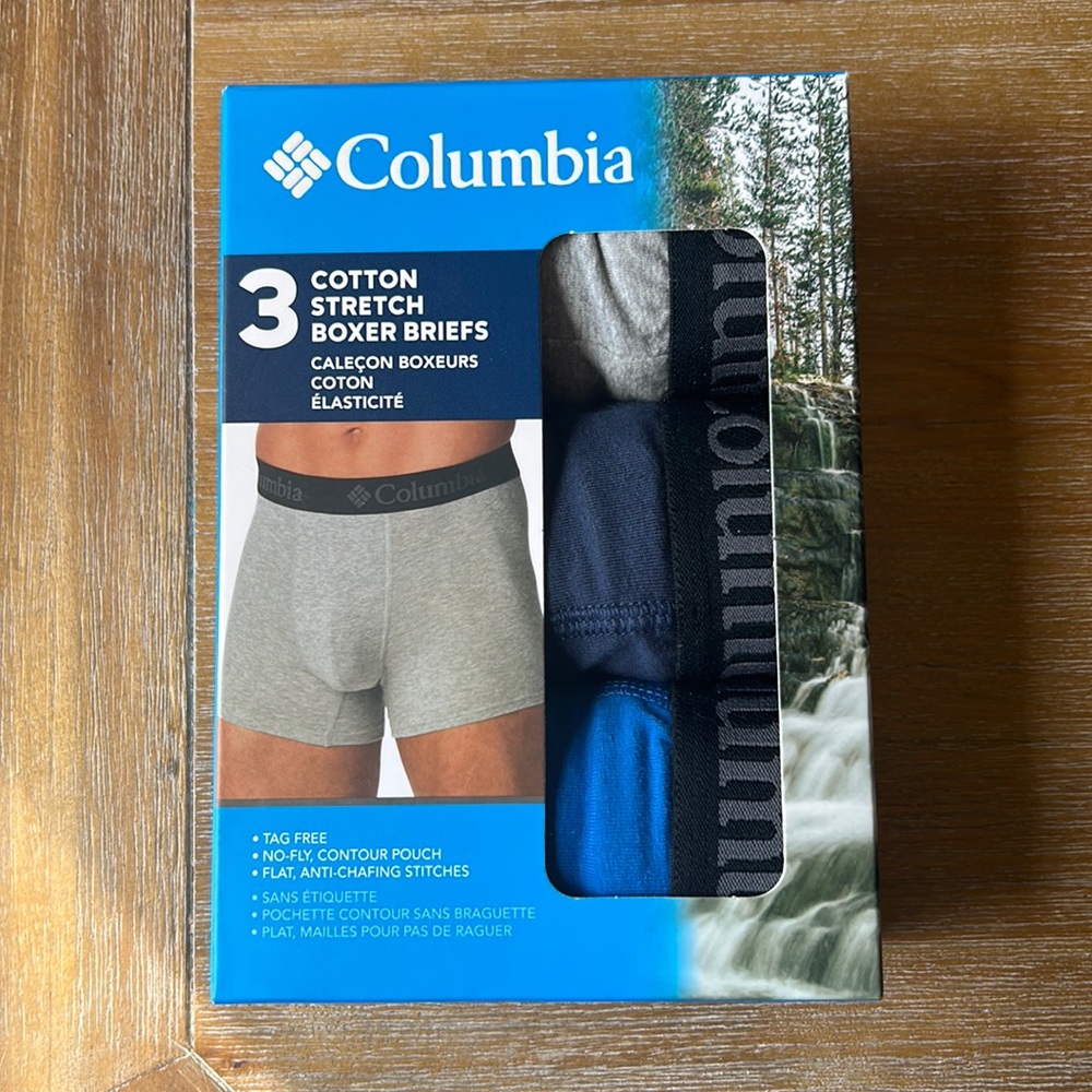 Men’s Columbia, cotton stretch, boxer briefs